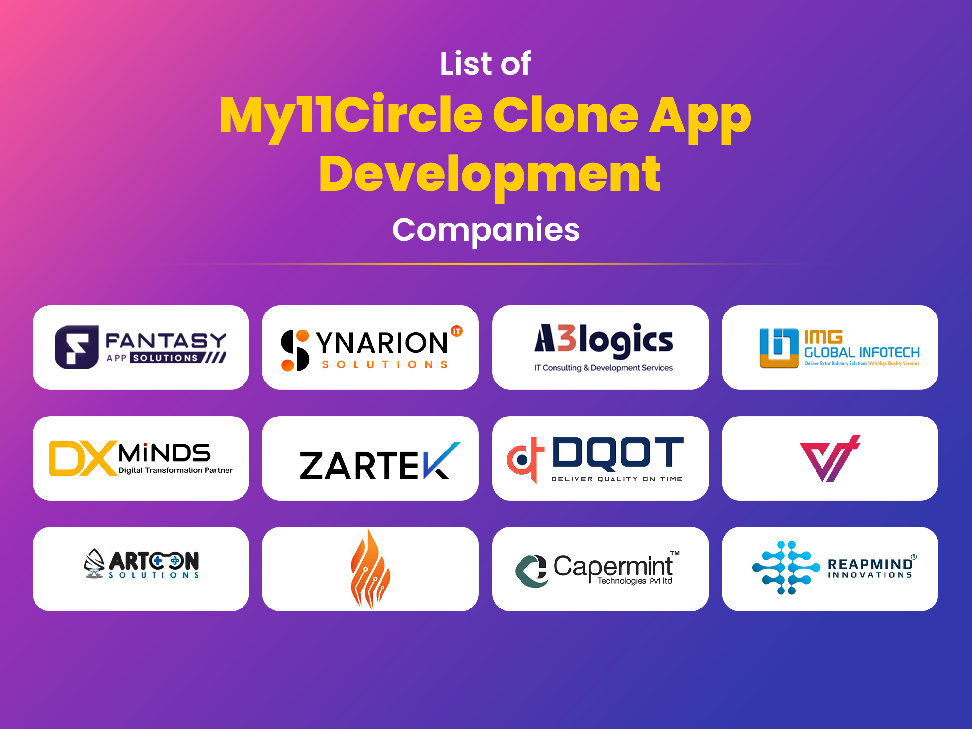 List of My11Circle Clone App Development Companies