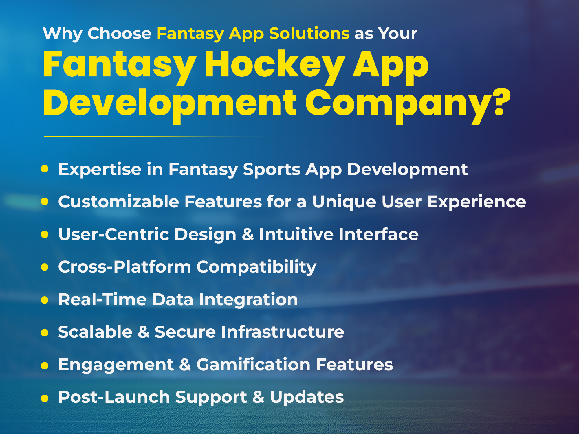 Fantasy Hockey App Development