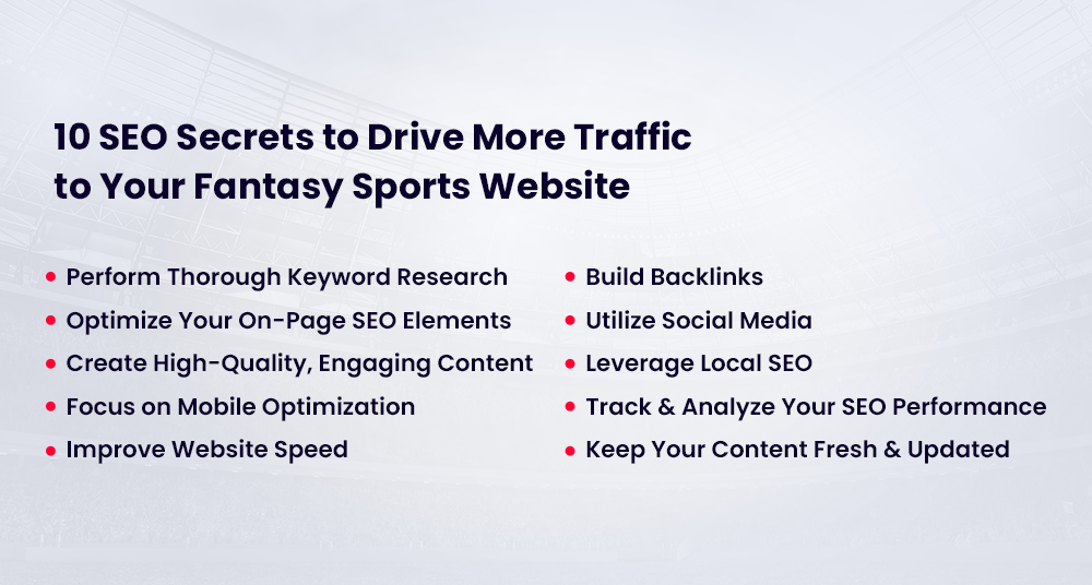 10 Tips to Boost Your Fantasy Sports Website Traffic