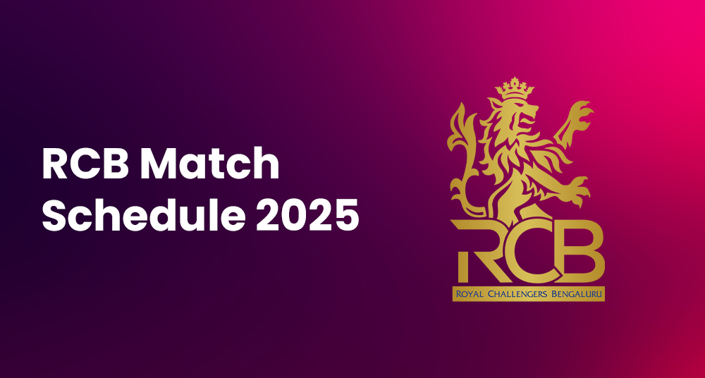 RCB Match Schedule 2025: Full Fixtures, Dates, and Venues