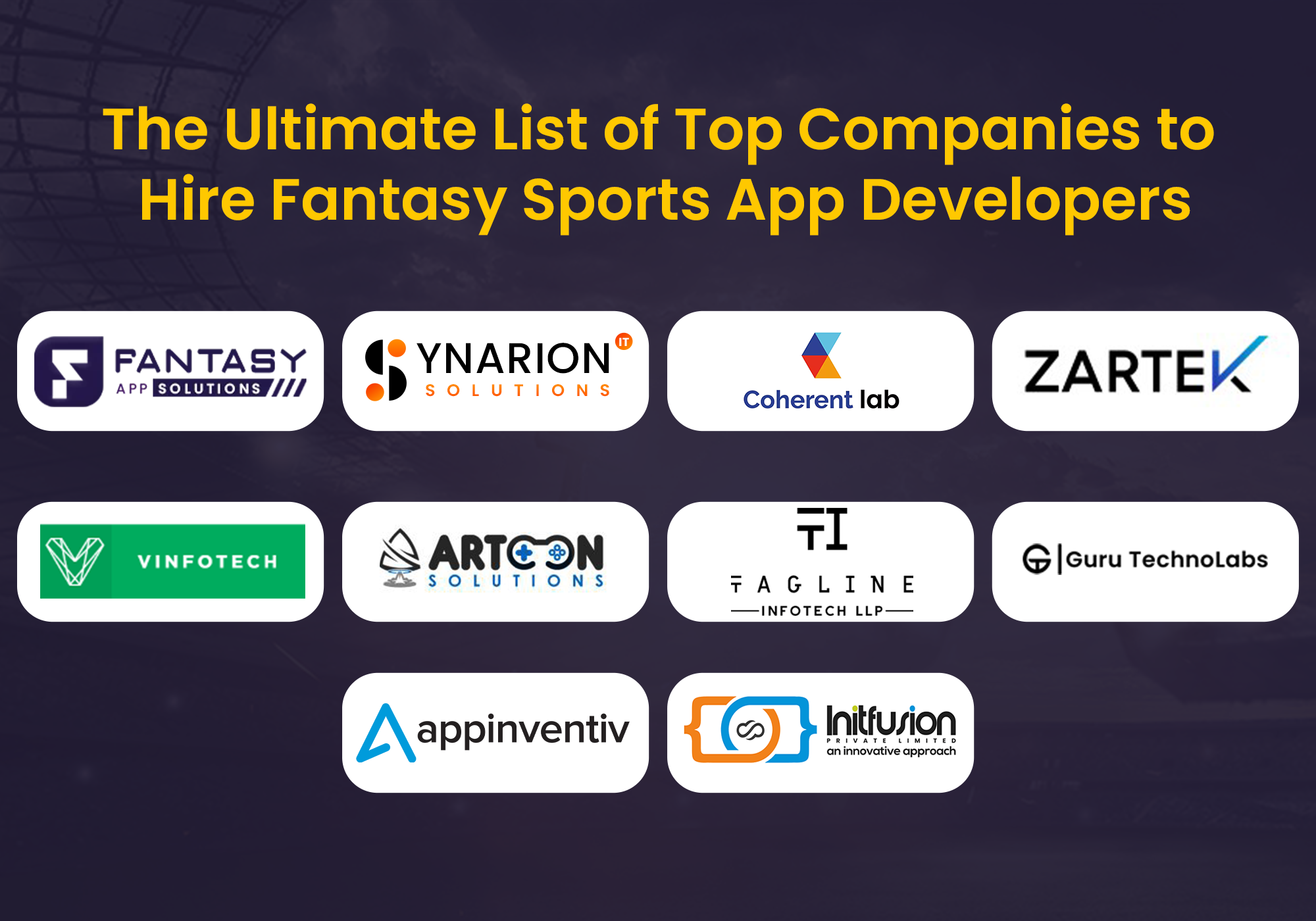 The Ultimate List of Top Companies to Hire Fantasy Sports App Developers