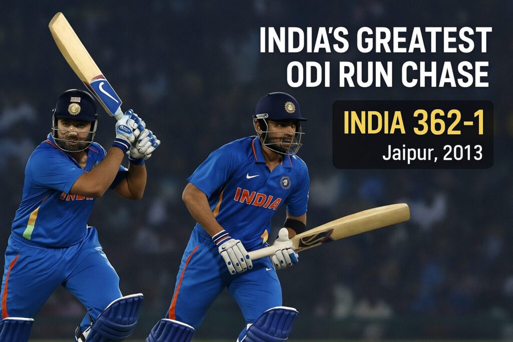 India's highest run chase in ODI​
