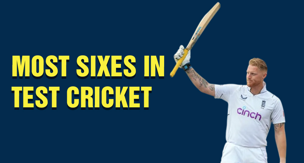 Most Sixes in Test Cricket