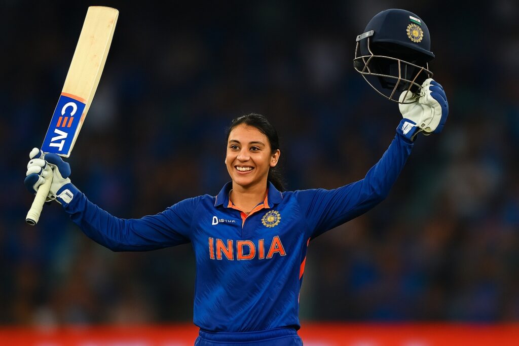 smriti mandhana total century