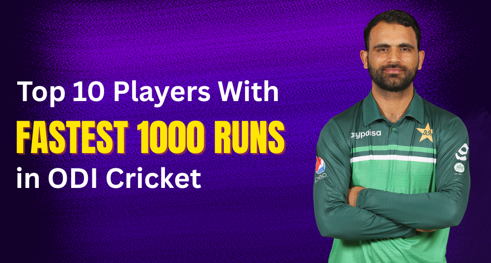 Top 10 Players With Fastest 1000 Runs in ODI Cricket
