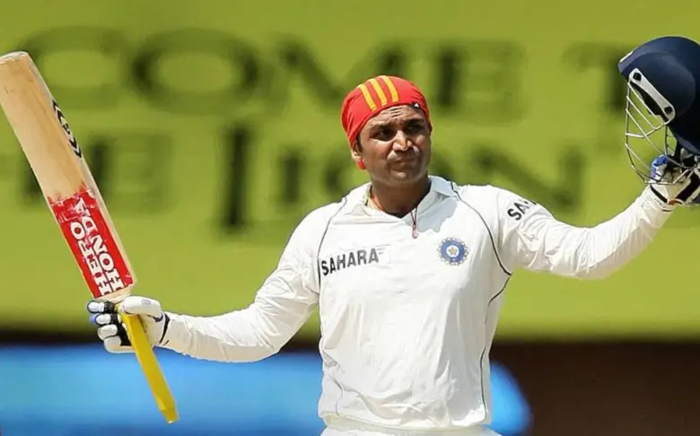 Virender Sehwag 319 Run Bat