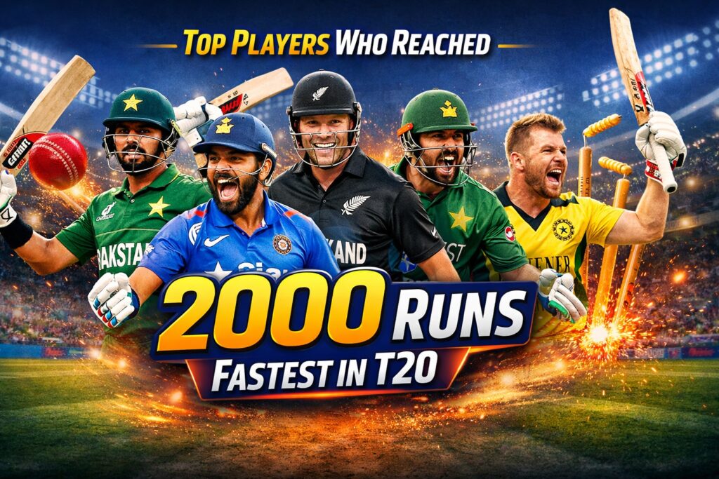 Fastest 2000 Runs in T20Is Complete List, Records & Stats