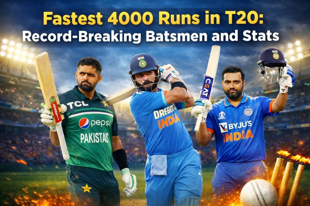 Fastest 4000 Runs in T20 Record-Breaking Batsmen and Stats