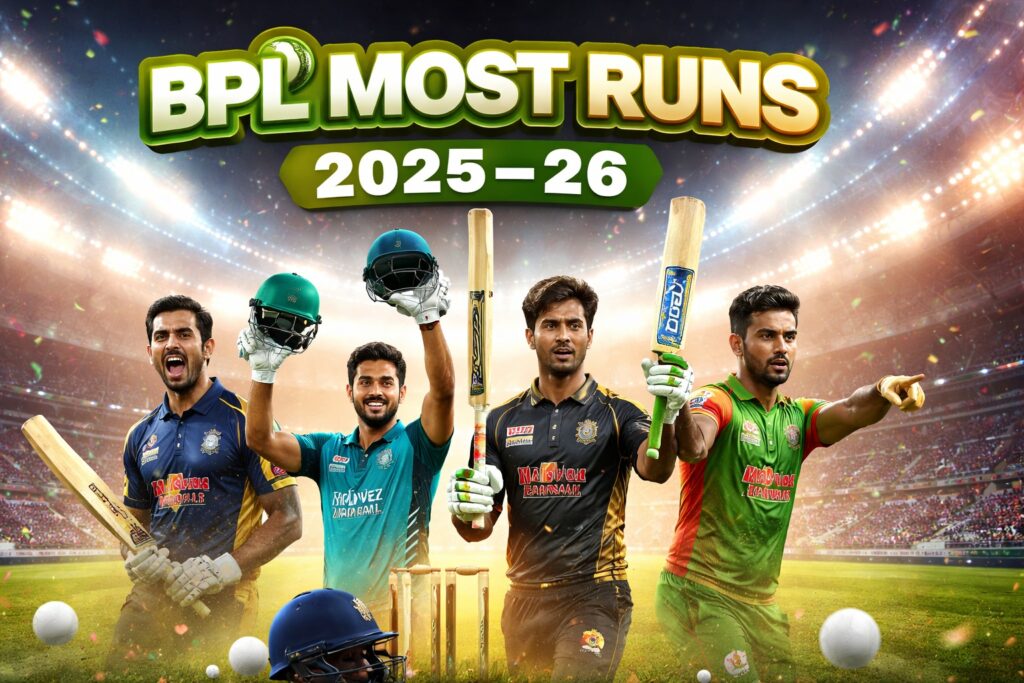 Most Runs in BPL 2025 -26 Highest Run-Getters This Season