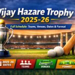 Vijay Hazare Trophy 2025-26 Full Schedule Teams, Venues, Dates & Format