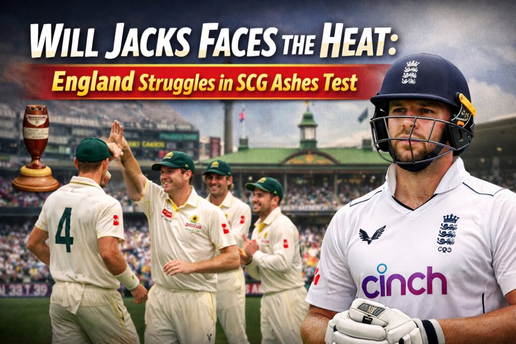 Will Jacks Faces the Heat England Struggles in SCG Ashes Test