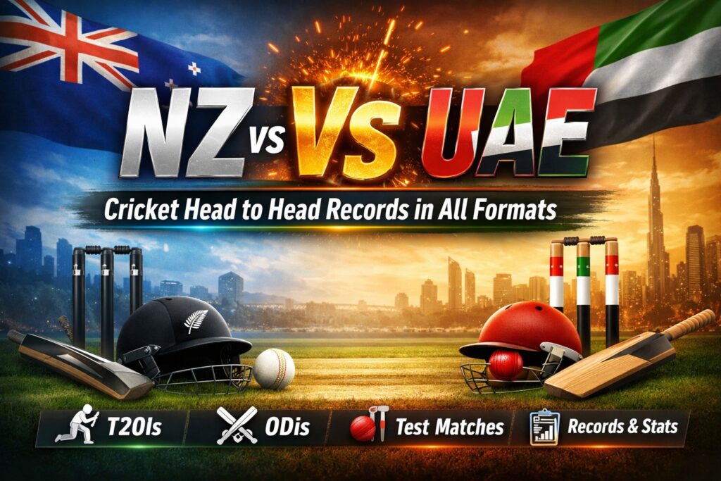NZ vs UAE Cricket Head to Head Records in All Format