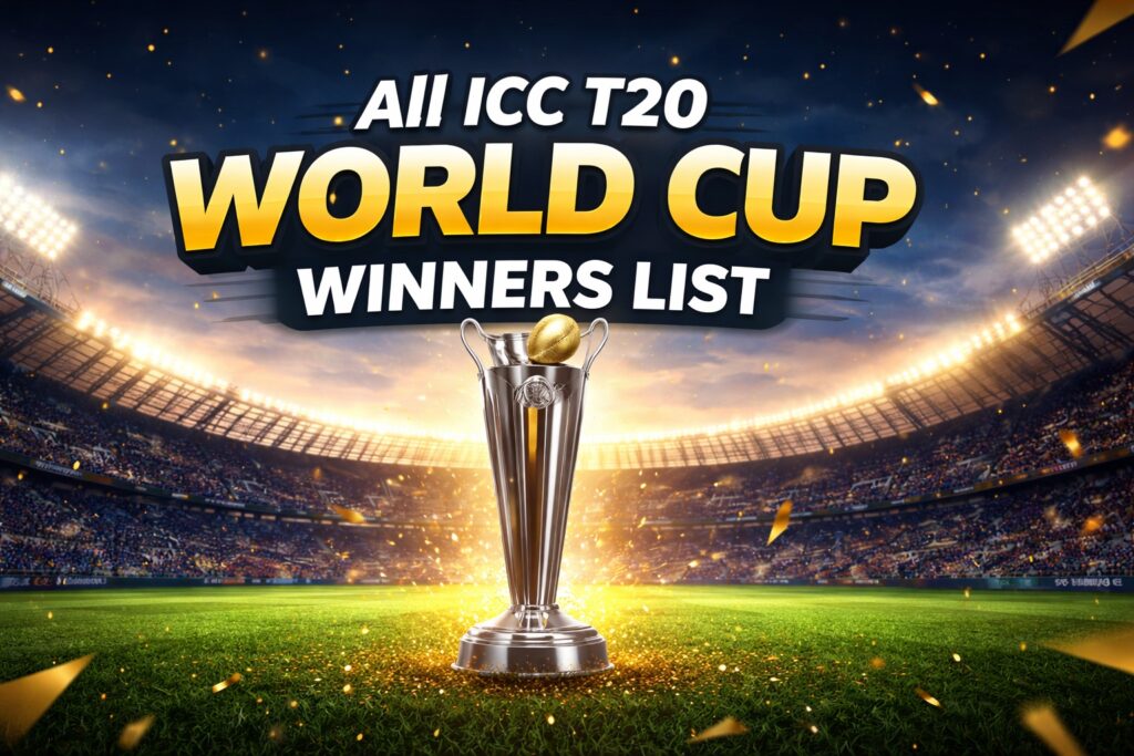 Complete T20 World Cup Winners List with Captains From 2007- 2026